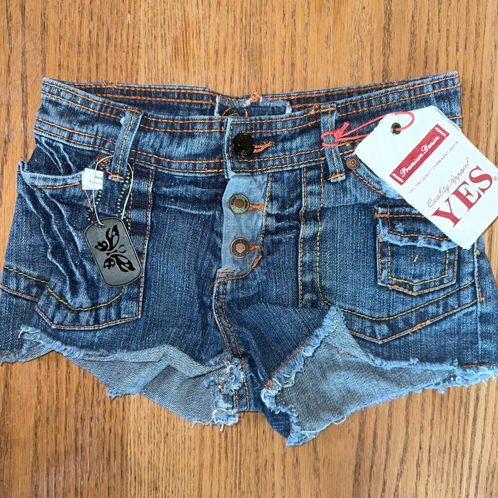 NWT Girl's Size 8 YES Premium Denim Blue Jean Denim Shorts